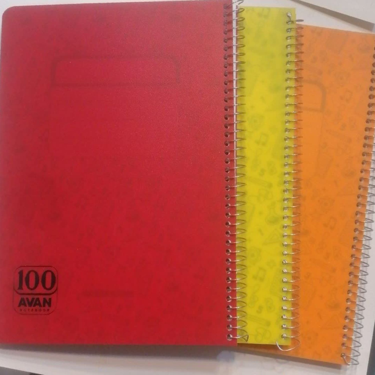 دفتر100برگ سیمی طلقی آوان